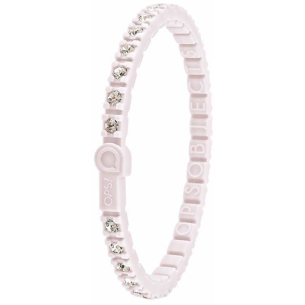 OPS! OBJECTS tennis bracelet in white and Swarovski crystals (new)
